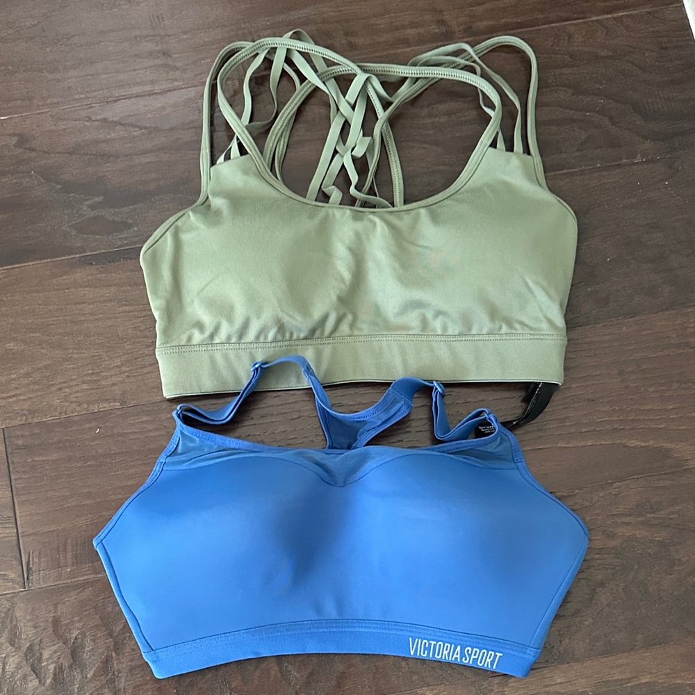 Victoria's Secret Blue and Olive Sports Bras